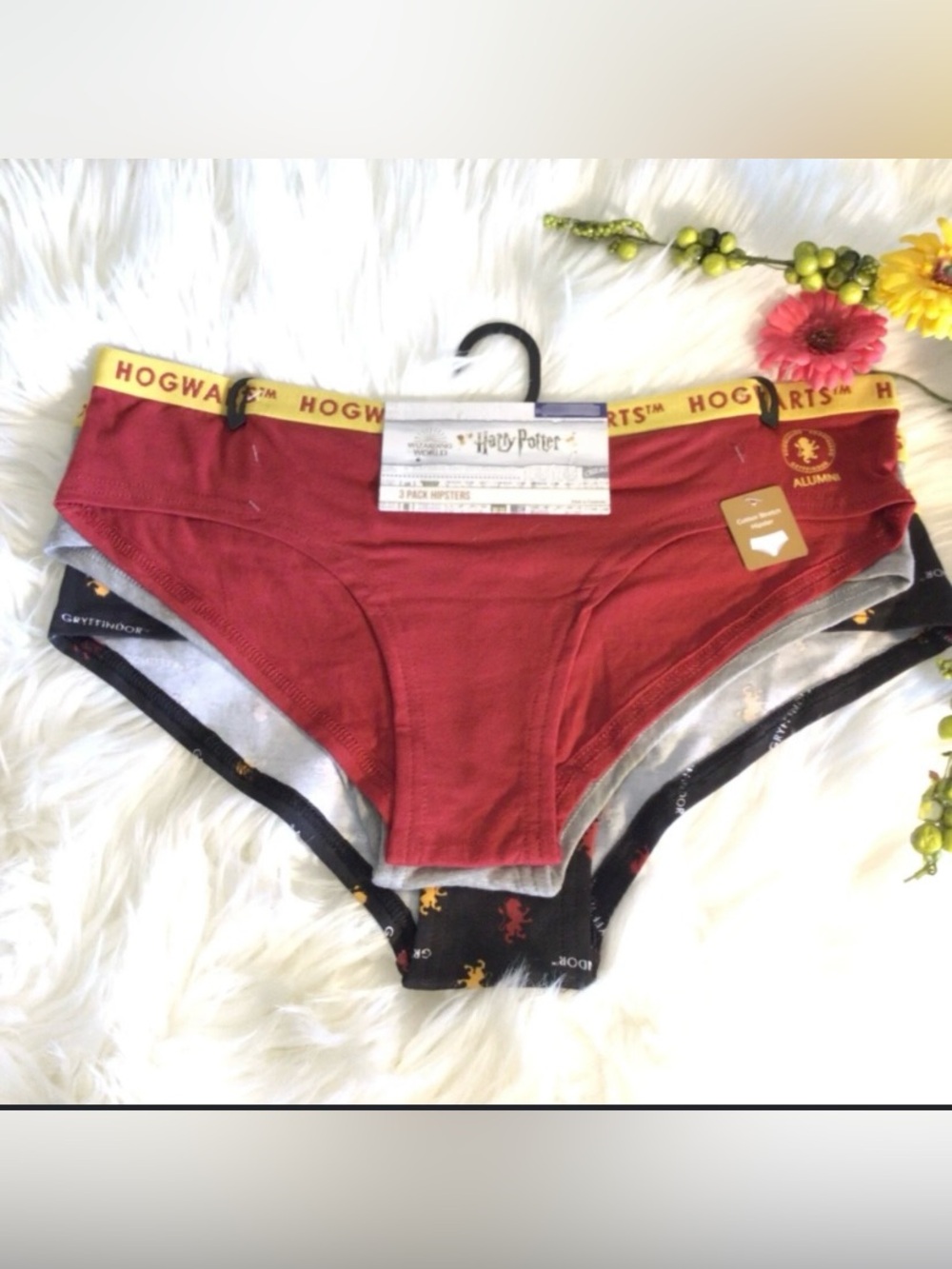 2 PACK ADULTS Harry Potter Hogwarts Cotton Briefs - 3 Pack